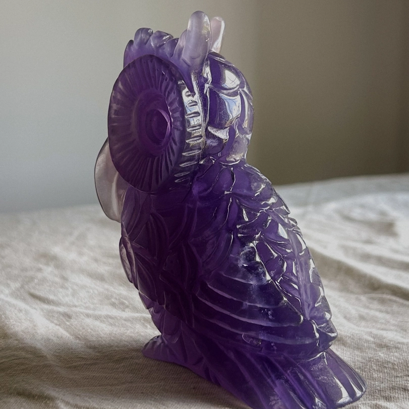 gufo in Fluorite Viola